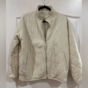 GAP Women's Beige Quilted Puffer Jacket
